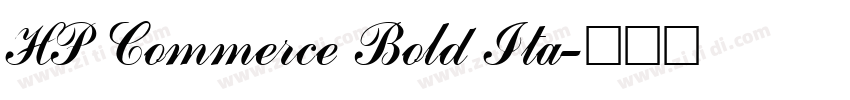 HP Commerce Bold Ita字体转换